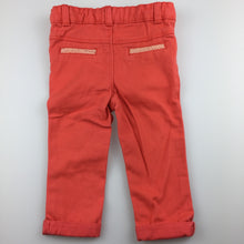 Load image into Gallery viewer, Girls Orchestra, soft feel stretch cotton pants, adjustable, EUC, size 12 months