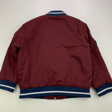 Load image into Gallery viewer, Boys Rookie, maroon zip up bomber jacket / coat, FUC, size 3,  