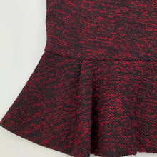 Load image into Gallery viewer, Girls Bardot Junior, lined red &amp; black peplum top, GUC, size 12,  