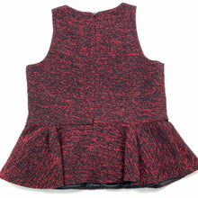 Load image into Gallery viewer, Girls Bardot Junior, lined red &amp; black peplum top, GUC, size 12,  