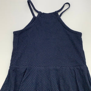 Girls Campus Kids, navy & white spot casual dress, care labels removed, GUC, size 6, L: 54cm