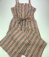 Load image into Gallery viewer, Girls KID, striped viscose / linen wide leg jumpsuit, Inside leg: 49cm, EUC, size 10,  