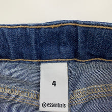 Load image into Gallery viewer, Girls Target, blue stretch denim jeans, adustable, Inside leg: 38.5cm, FUC, size 4,  