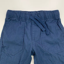 Load image into Gallery viewer, Boys Anko, navy lightweight cotton pants, elasticated, Inside leg: 26.5cm, EUC, size 1,  