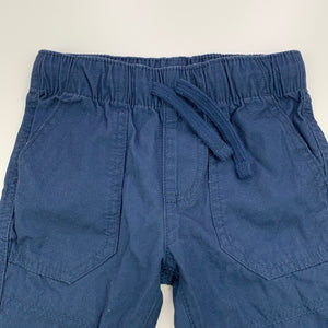 Boys Anko, navy lightweight cotton pants, elasticated, Inside leg: 26.5cm, EUC, size 1,  