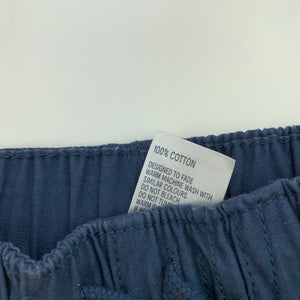 Boys Anko, navy lightweight cotton pants, elasticated, Inside leg: 26.5cm, EUC, size 1,  