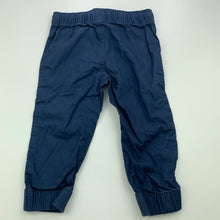 Load image into Gallery viewer, Boys Anko, navy lightweight cotton pants, elasticated, Inside leg: 26.5cm, EUC, size 1,  