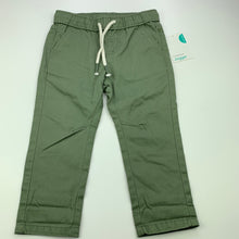 Load image into Gallery viewer, Boys Brilliant Basics, khaki cotton pants, elasticated, Inside leg: 32.5cm, NEW, size 1,  