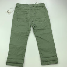 Load image into Gallery viewer, Boys Brilliant Basics, khaki cotton pants, elasticated, Inside leg: 32.5cm, NEW, size 1,  