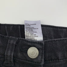Load image into Gallery viewer, Girls H&amp;T, black stretch denim jeans, adjustable, Inside leg: 33cm, GUC, size 2,  