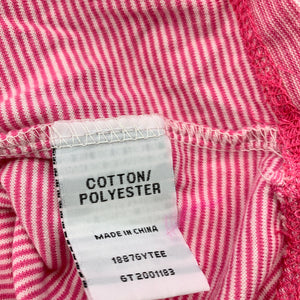 Girls Rivers, pink stripe long sleeve t-shirt / top, GUC, size 10,  