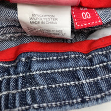 Load image into Gallery viewer, Boys Sprout, blue stretch denim pants, elasticated, FUC, size 00,  