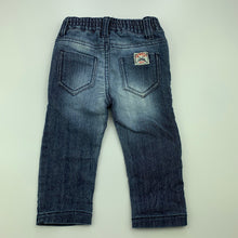 Load image into Gallery viewer, Boys Sprout, blue stretch denim pants, elasticated, FUC, size 00,  