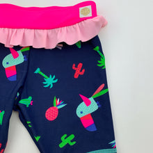 Load image into Gallery viewer, Girls Cancer Council, navy &amp; pink swim shorts, EUC, size 00,  