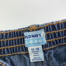 Load image into Gallery viewer, Girls Old Navy, blue denim skirt, elasticated, L: 20cm, GUC, size 1,  