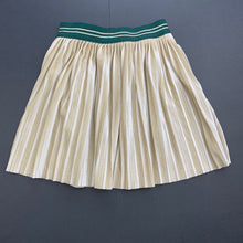 Load image into Gallery viewer, Girls Sista, gold velvet pleated skirt, elasticated, L: 29.5cm, EUC, size 4,  