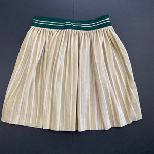 Girls Sista, gold velvet pleated skirt, elasticated, L: 29.5cm, EUC, size 4,  