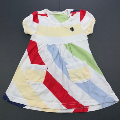 Girls Cotton On, cotton casual dress, size label removed, armpit to armpit: 20.5cm, GUC, size 000, L: 36cm