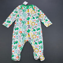 Load image into Gallery viewer, unisex Mini Club, cotton coverall / romper, jungle animals, NEW, size 000,  