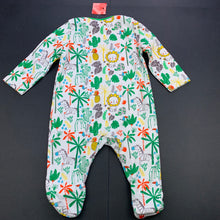 Load image into Gallery viewer, unisex Mini Club, cotton coverall / romper, jungle animals, NEW, size 000,  