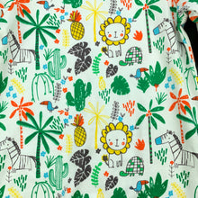 Load image into Gallery viewer, unisex Mini Club, cotton coverall / romper, jungle animals, NEW, size 000,  