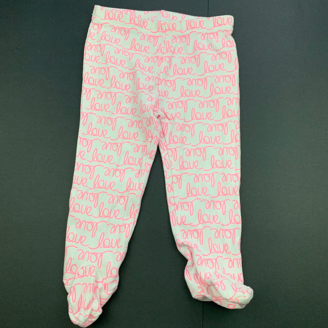 Girls Baby Berry, cotton footed leggings / bottoms, EUC, size 0,  