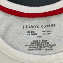Load image into Gallery viewer, Girls Jillian&#39;s Closet, white singlet / tank top, USA, GUC, size 4,  