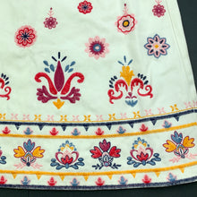 Load image into Gallery viewer, Girls Gum, lined embroidered cotton skirt, adjustable, L: 38.5cm, EUC, size 12,  