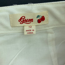 Load image into Gallery viewer, Girls Gum, lined embroidered cotton skirt, adjustable, L: 38.5cm, EUC, size 12,  