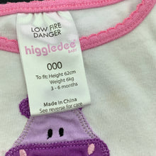 Load image into Gallery viewer, Girls Higgledee, cotton long sleeve top, hippo, FUC, size 000,  