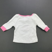 Load image into Gallery viewer, Girls Higgledee, cotton long sleeve top, hippo, FUC, size 000,  