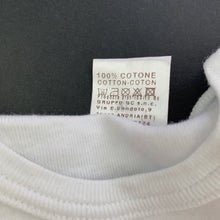 Load image into Gallery viewer, unisex Baby VIP smile, white cotton bodysuit / romper, GUC, size 00,  