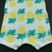 Load image into Gallery viewer, unisex Dymples, soft cotton romper, pineapples, EUC, size 000,  