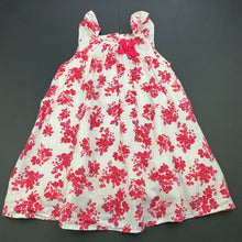Load image into Gallery viewer, Girls Target, lined lightweight floral cotton dress, GUC, size 1, L: 45cm