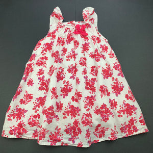 Girls Target, lined lightweight floral cotton dress, GUC, size 1, L: 45cm