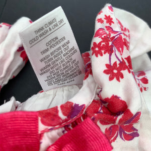 Girls Target, lined lightweight floral cotton dress, GUC, size 1, L: 45cm