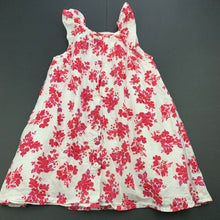 Load image into Gallery viewer, Girls Target, lined lightweight floral cotton dress, GUC, size 1, L: 45cm
