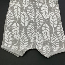 Load image into Gallery viewer, unisex Dymples, grey &amp; white cotton romper, EUC, size 0000,  