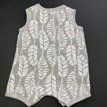 Load image into Gallery viewer, unisex Dymples, grey &amp; white cotton romper, EUC, size 0000,  