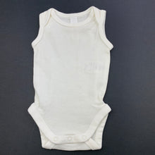 Load image into Gallery viewer, unisex Dymples, cream organic cotton singletsuit / romper, EUC, size 0000,  
