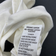 Load image into Gallery viewer, unisex Dymples, cream organic cotton singletsuit / romper, EUC, size 0000,  
