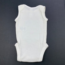 Load image into Gallery viewer, unisex Dymples, cream organic cotton singletsuit / romper, EUC, size 0000,  