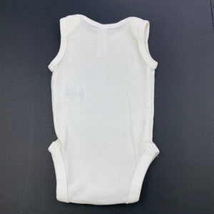 unisex Dymples, cream organic cotton singletsuit / romper, EUC, size 0000,  