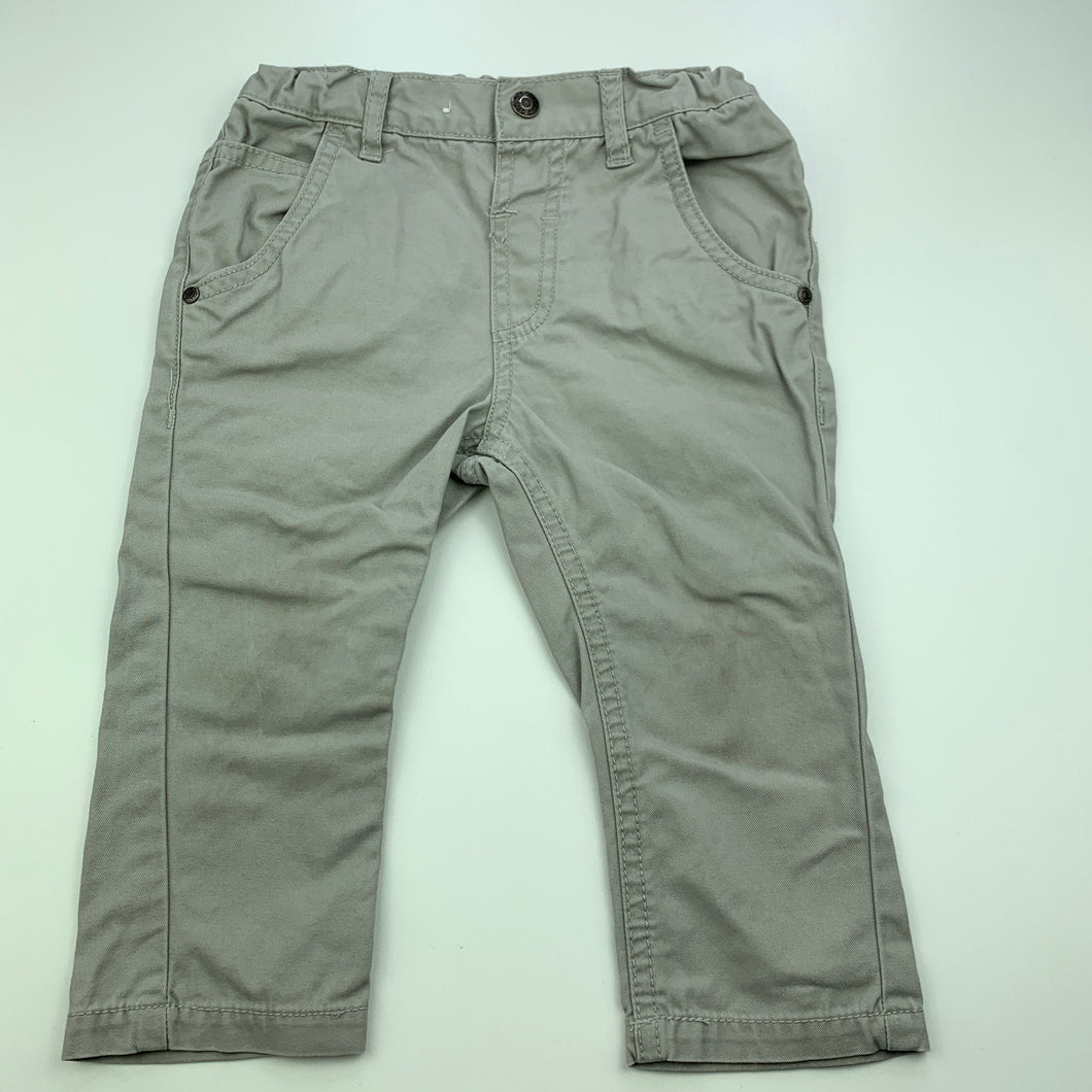 Boys Target, grey cotton pants, adjustable, Inside leg: 25cm, EUC, size 1,  