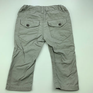 Boys Target, grey cotton pants, adjustable, Inside leg: 25cm, EUC, size 1,  