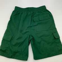 Load image into Gallery viewer, Boys LWR, dark green school cargo shorts, elasticated, FUC, size 4,  