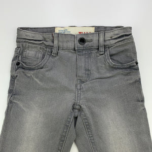 Boys Cotton On, grey stretch denim jeans, adjustable, Inside leg: 33cm, GUC, size 2,  