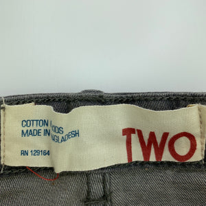 Boys Cotton On, grey stretch denim jeans, adjustable, Inside leg: 33cm, GUC, size 2,  