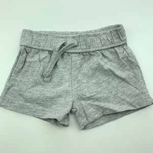 unisex Anko, grey marle shorts, elasticated, EUC, size 000,  