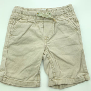 Boys Pumpkin Patch, beige cotton shorts, elasticated, GUC, size 1,  